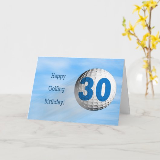 Carte de golf de 30e anniversaire (Fleur jaune)