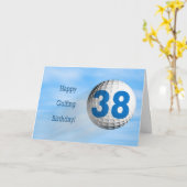 Carte de golf de 38e anniversaire (Fleur jaune)