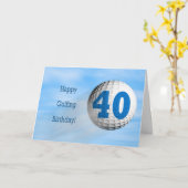 Carte de golf de 40e anniversaire (Fleur jaune)