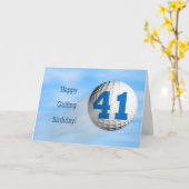 Carte de golf de 41e anniversaire (Fleur jaune)