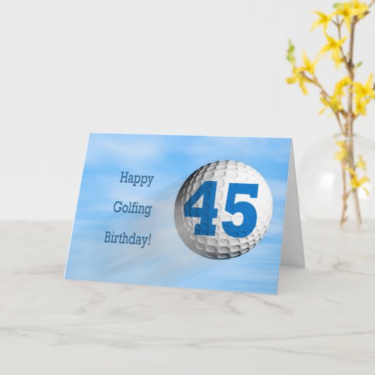 Carte de golf de 45e anniversaire (Fleur jaune)
