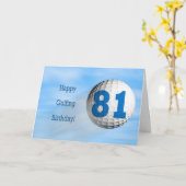Carte de golf de 81e anniversaire (Fleur jaune)