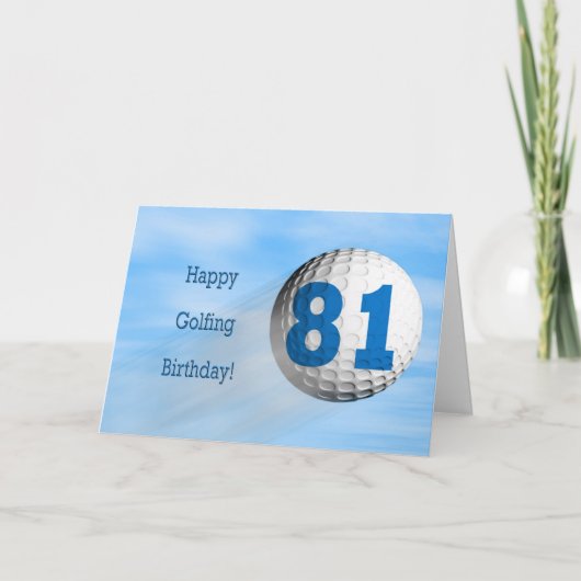 Carte de golf de 81e anniversaire (Devant)