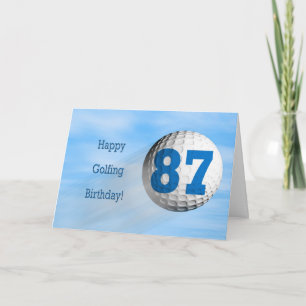 Carte de golf de 87e anniversaire