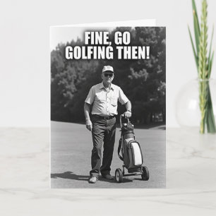 Carte de golf de la fête des pères grincheux