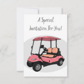 Carte de golf / dessin animé en voiturette de golf (Dos)