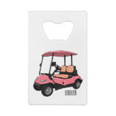 Carte de golf / dessin animé en voiturette de golf (Dos)