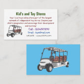 Carte de golf / dessin animé en voiturette de golf (Devant / Derrière)