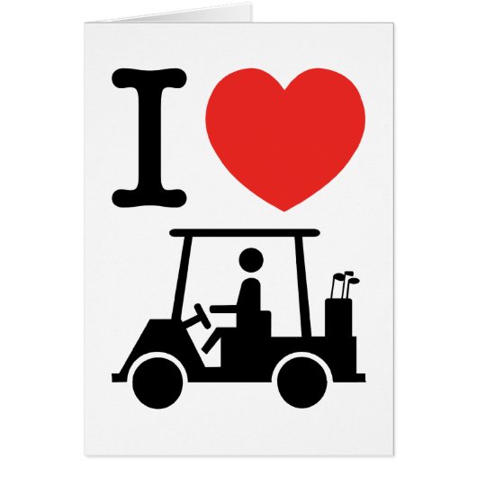 Carte de golf I Heart (Love) (Devant)