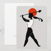 Carte de golf pour femme (Devant / Derrière)