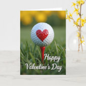 Carte de golf pour la Saint-Valentin (Fleur jaune)