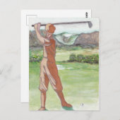 Carte de golf vintage (Devant / Derrière)