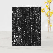 Carte de gouttes de pluie romantique (Fleur jaune)