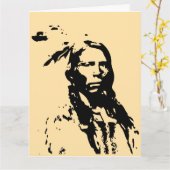 CARTE DE GRÂCE NATIVE AMERICAN INDIAN BLANK (Fleur jaune)