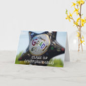 Carte de graduation CLASS OF (PERSONNALISABLE) (Fleur jaune)