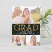 Carte de graduation de couleur modifiable Bokeh Co (Debout devant)