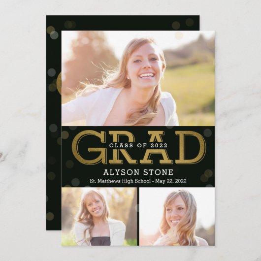 Carte de graduation de couleur modifiable Bokeh Co (Devant / Derrière)