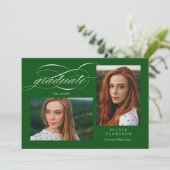 Carte de graduation de parti avec code QR 3 photos (Debout devant)