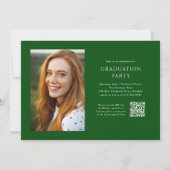 Carte de graduation de parti avec code QR 3 photos (Dos)