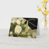 Carte de graduation des oeillets blancs (Fleur jaune)