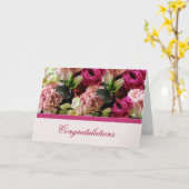 Carte de graduation florale rose (Fleur jaune)