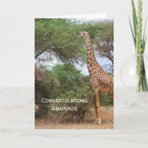 Carte de graduation Giraffe