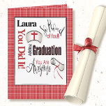 Carte de graduation moderne infirmière pour person<br><div class="desc">Faites savoir à ce diplômé en soins infirmiers combien vous êtes fier de cette carte moderne que vous pouvez personnaliser avec leur nom !</div>