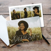 Carte de graduation multi-photo stylisée