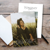 Carte de graduation multi-photo stylisée