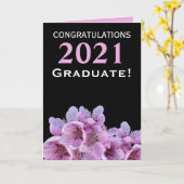 Carte de graduation personnalisable (Fleur jaune)