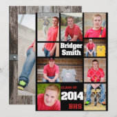 Carte de graduation personnalisée Bridger (Devant / Derrière)