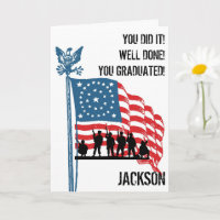 Carte de graduation personnalisée de l'armée améri