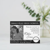 Carte de graduation photo/couleurs personnalisable (Debout devant)