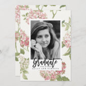 carte de graduation photo de l'hydrangée rousse (Devant / Derrière)