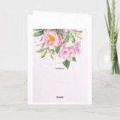 Carte de graduation Pink Peonies (Dos)