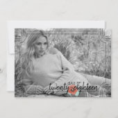 Carte de graduation Rustique White Wood Poppy Flow (Devant)