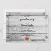 Carte de graduation Rustique White Wood Poppy Flow (Dos)