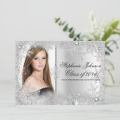Carte de graduation Silver Snowflake Winter Wonder (Debout devant)