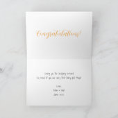 Carte de graduation simple et moderne pour le dos  (Intérieur)