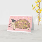 Carte de graduation Star Tortoise personnalisable  (Fleur jaune)