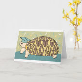 Carte de graduation Star Tortoise personnalisable  (Fleur jaune)