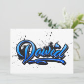 Carte de graffiti Dawid Heart Splash (Debout devant)