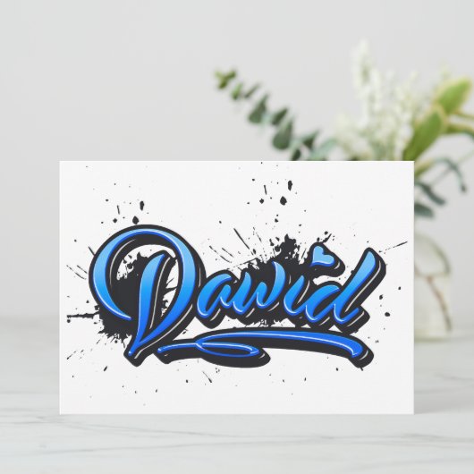 Carte de graffiti Dawid Heart Splash (Debout devant)