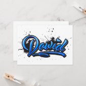 Carte de graffiti Dawid Heart Splash (Devant/Arrière en situation)