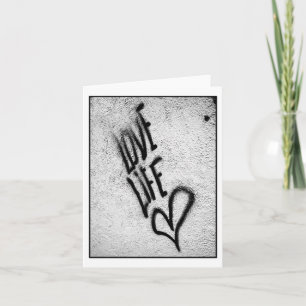 Carte de graffiti de la vie d'amour