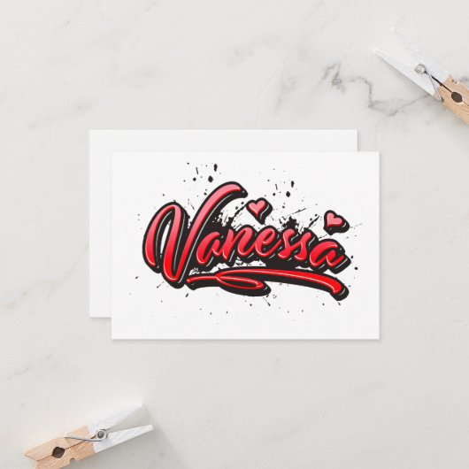 Carte de graffiti de Vanessa Heart (Devant/Arrière en situation)