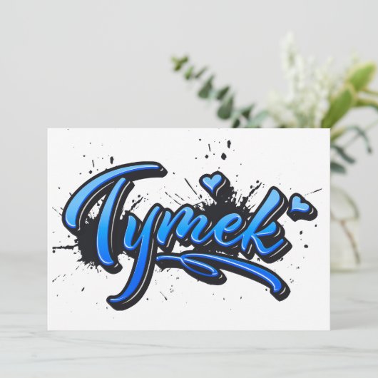 Carte de graffiti Tymek Heart Splash (Debout devant)