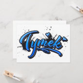 Carte de graffiti Tymek Heart Splash (Devant/Arrière en situation)