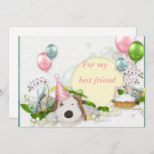 Carte de graisse pour l'anniversaire de chien (Devant / Derrière)