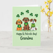 Carte de grand-mère pour la Saint-Patrick avec des (Fleur jaune)
